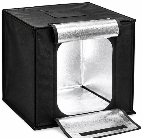 Mini Studio Foto Portabil 60 × 60 cm tip Cort Pliabil Lightbox pentru Fotografie de Produs cu Fundaluri